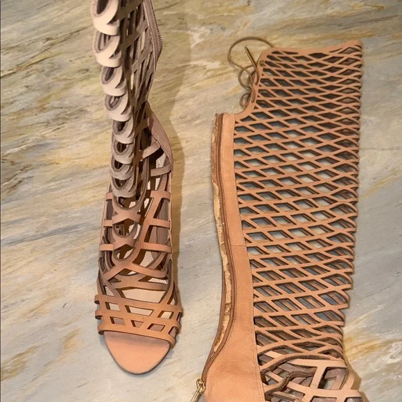 Vince Camuto Kellianna Tan Leather Gladiator Heels | Size 7.5 | NEW - Picture 4 of 8